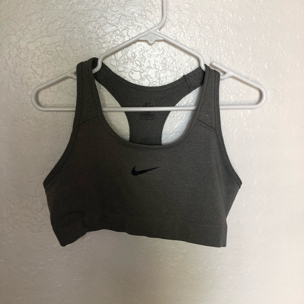 Grey Nike sports bra